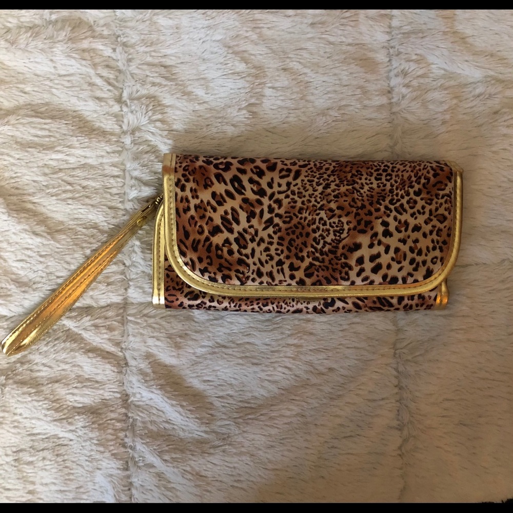 Cheetah print toiletries bag